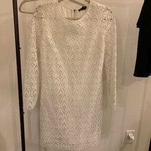 Club Monaco lace detail white dress - 6 size
